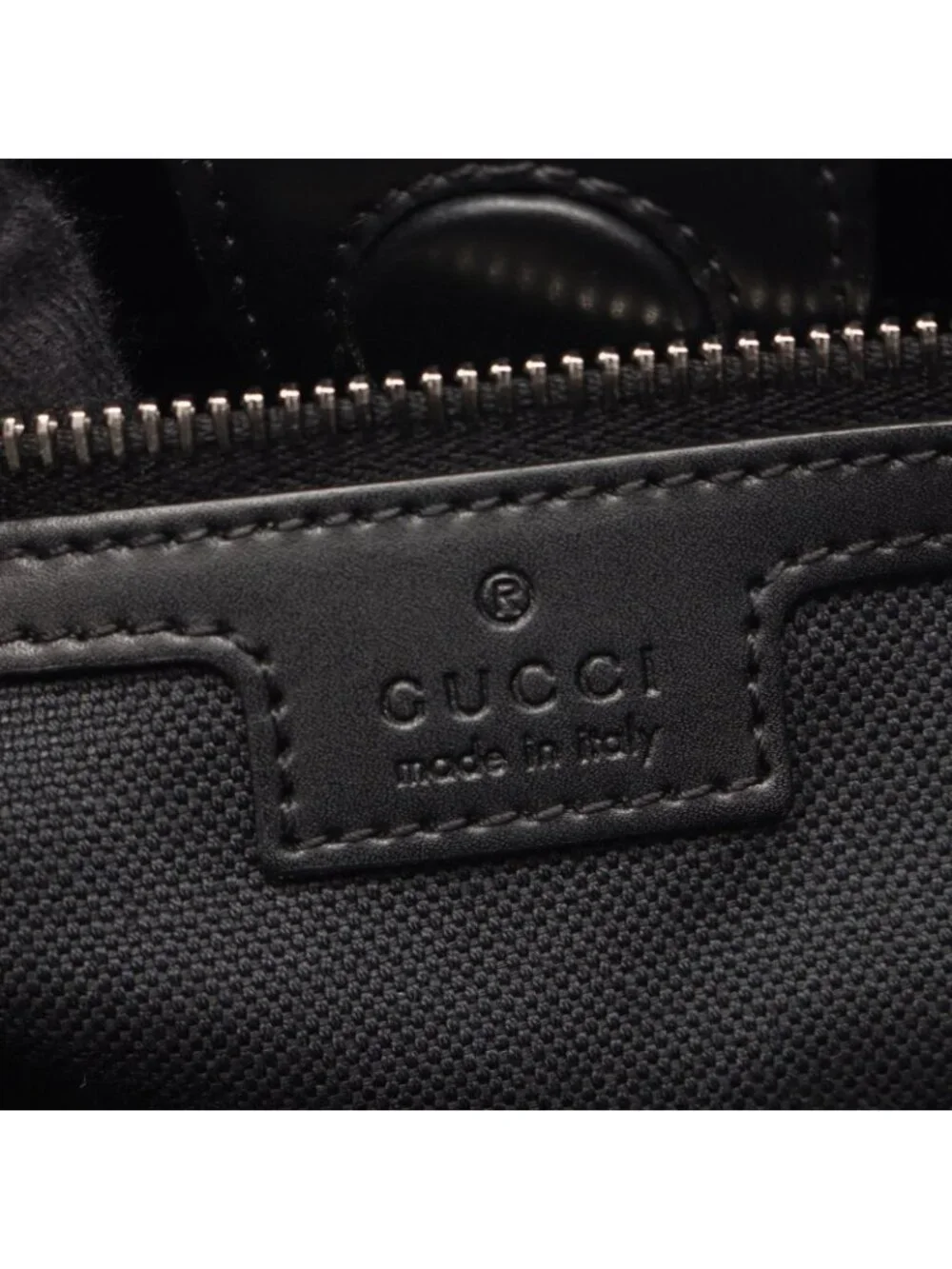 Gucci Tote GG Supreme Black Canvas Leather